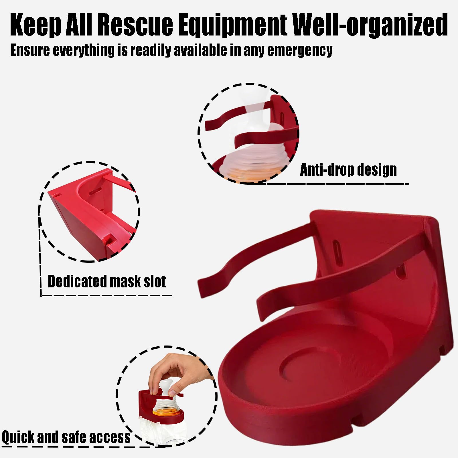 RDGXAED LifeVac wall mount with adhesive installation enables quick setup.