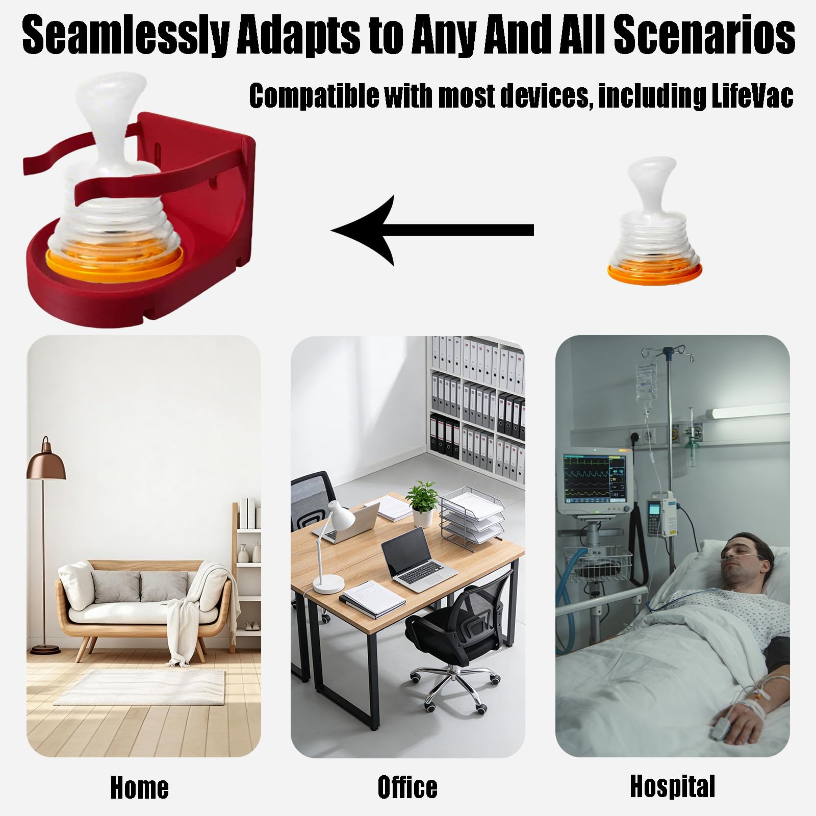 RDGXAED LifeVac wall mount's durable construction offers long-term reliability.