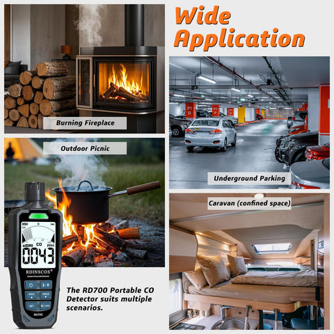 RDINSCOS portable detector provides precise measurements up to 1000 ppm.