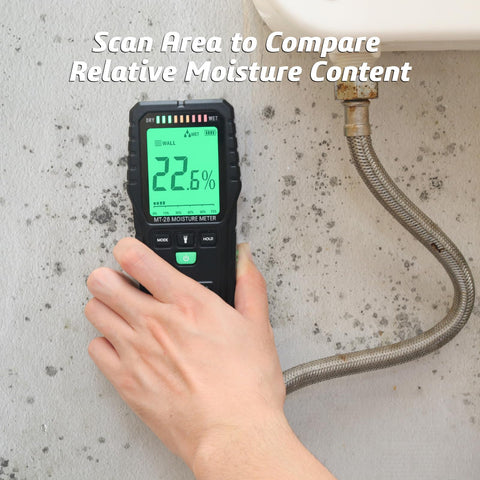 RDINSCOS pinless moisture meter on-wall detection for quick surface checks