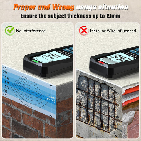 RDINSCOS pinless meter hold function captures readings for documentation