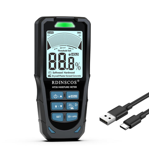RDINSCOS pinless moisture meter wall scan detects hidden moisture behind walls