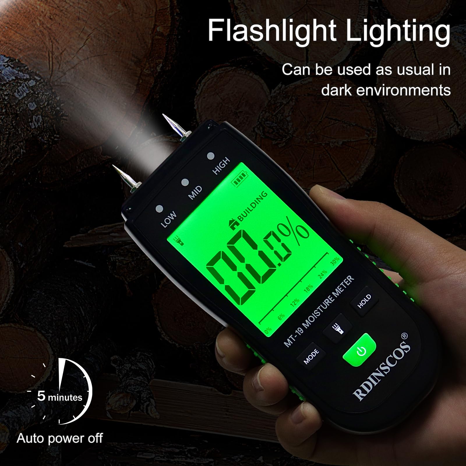 RDINSCOS wall dampness detection helps prevent hidden damage.