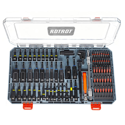 RDTRDT 86-piece magnetic impact nut driver set for quick, secure fastener work.