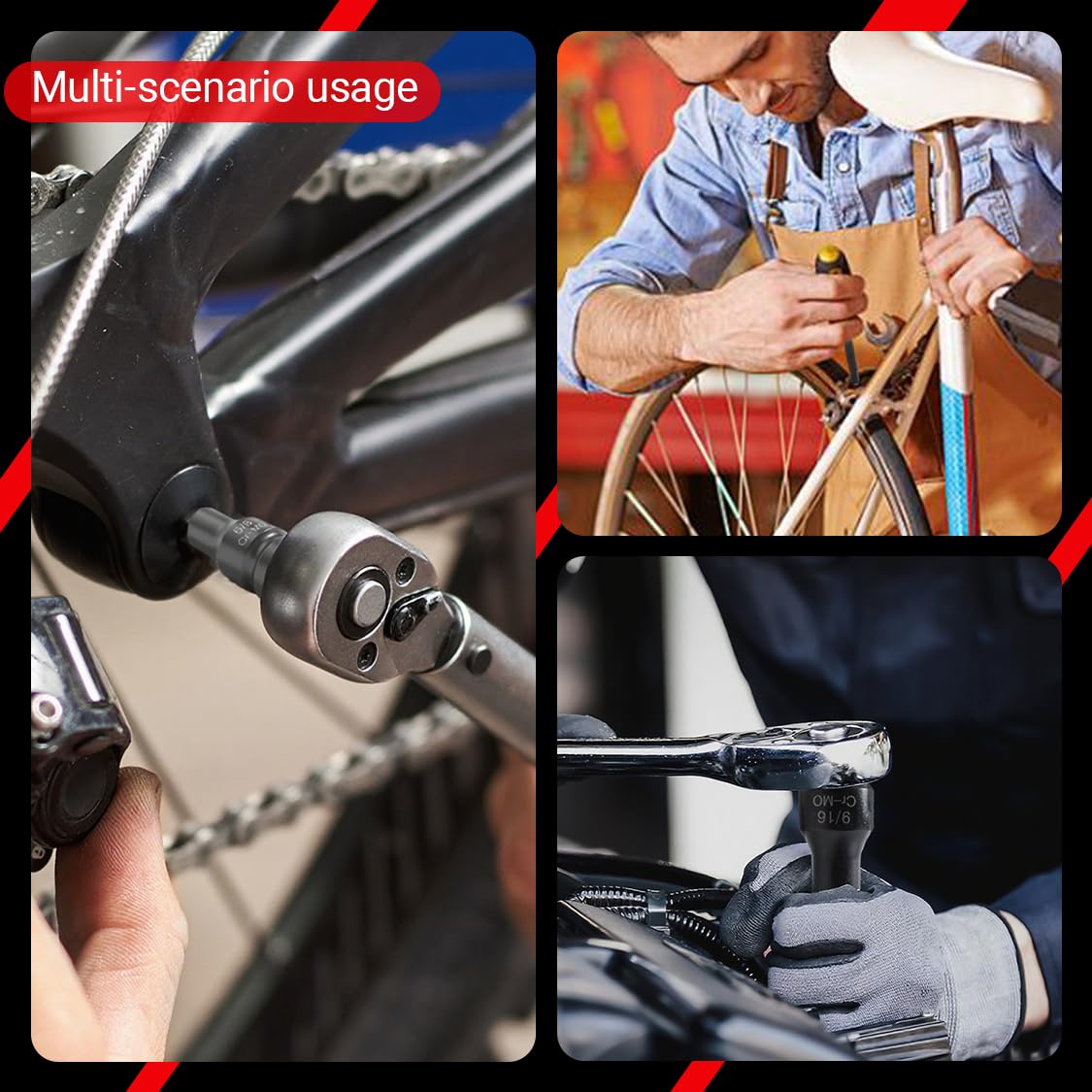 RDTRDT CR-MO steel hex sockets resist wear for tough jobs.