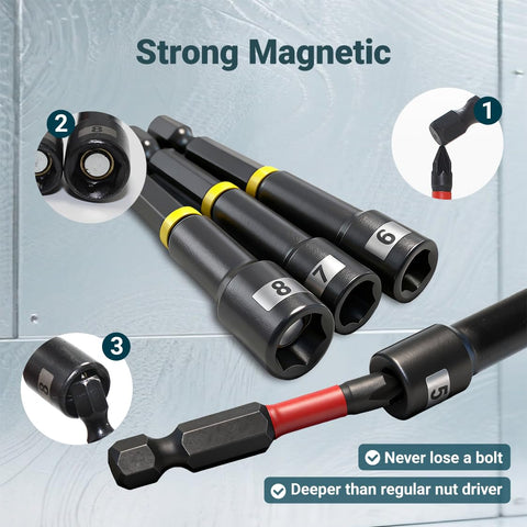 RDTRDT heavy-duty extension and wing nut driver boost reach.
