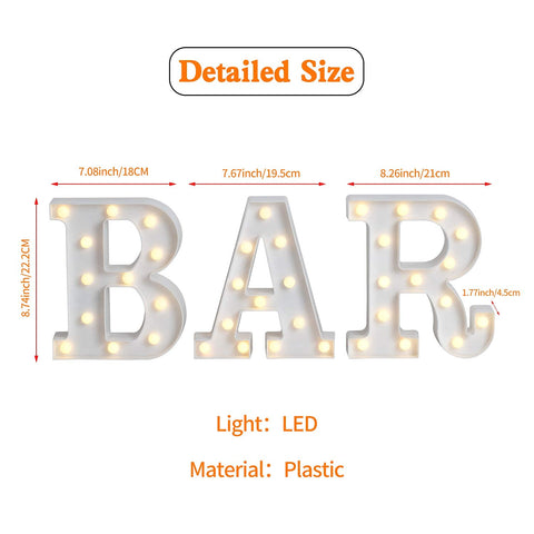 Rdutuok BAR sign lighting enhances weddings and festive celebrations