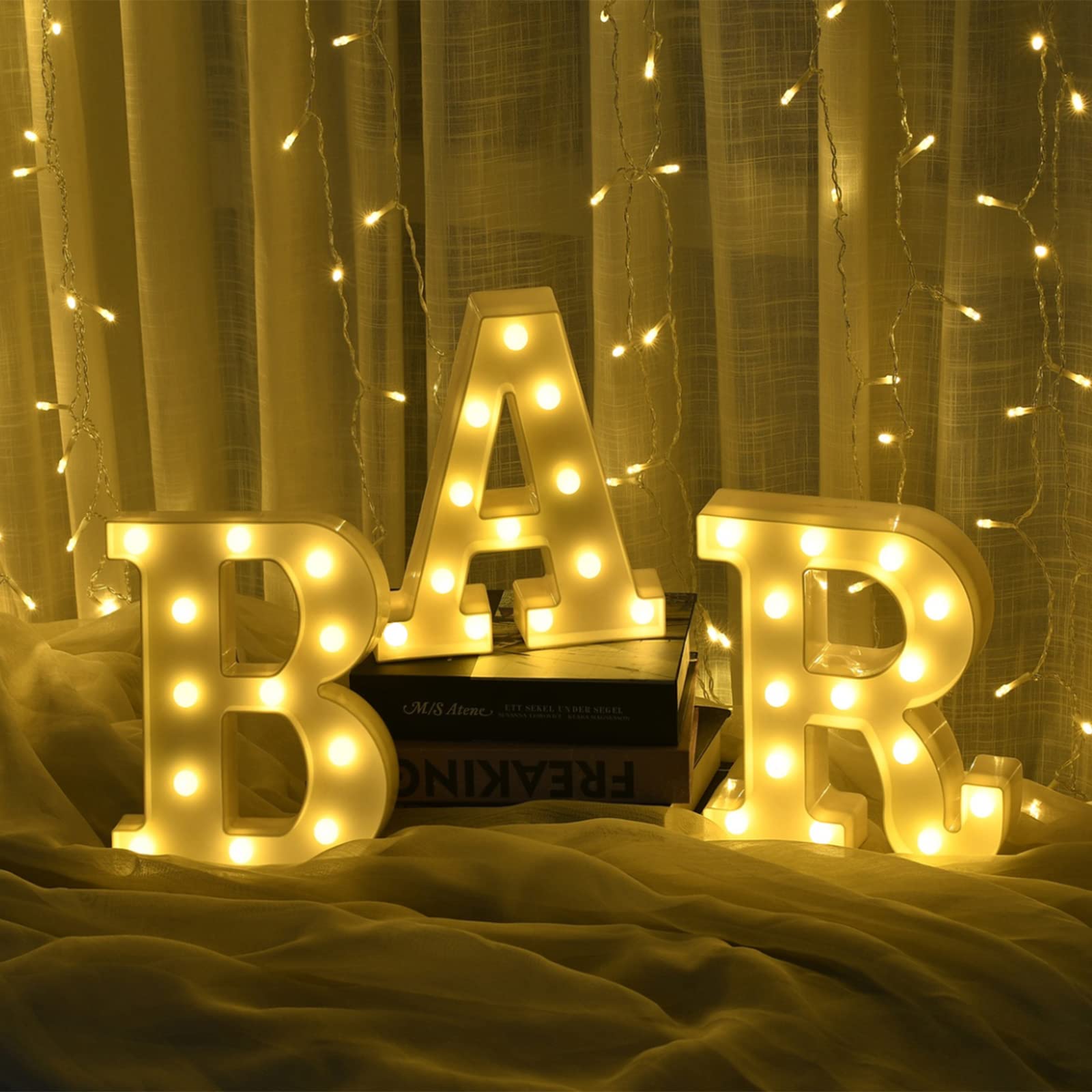 Rdutuok LED marquee letters bar sign glow for warm home bar ambiance