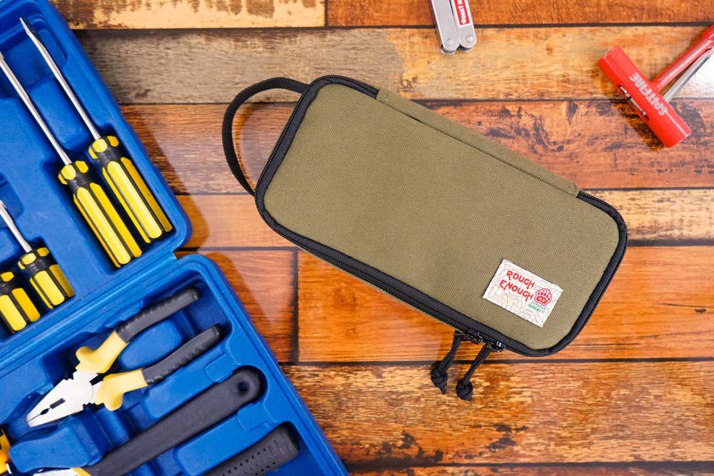 RE ROUGH ENOUGH included keychain helps organize loose parts and keys.