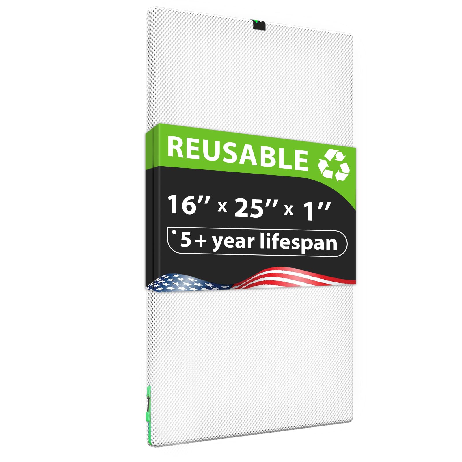 REAIR washable filter front view for reusable indoor air filtration.