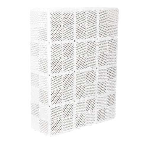 Privacy screen created with EZ Connect tiles for room division and style