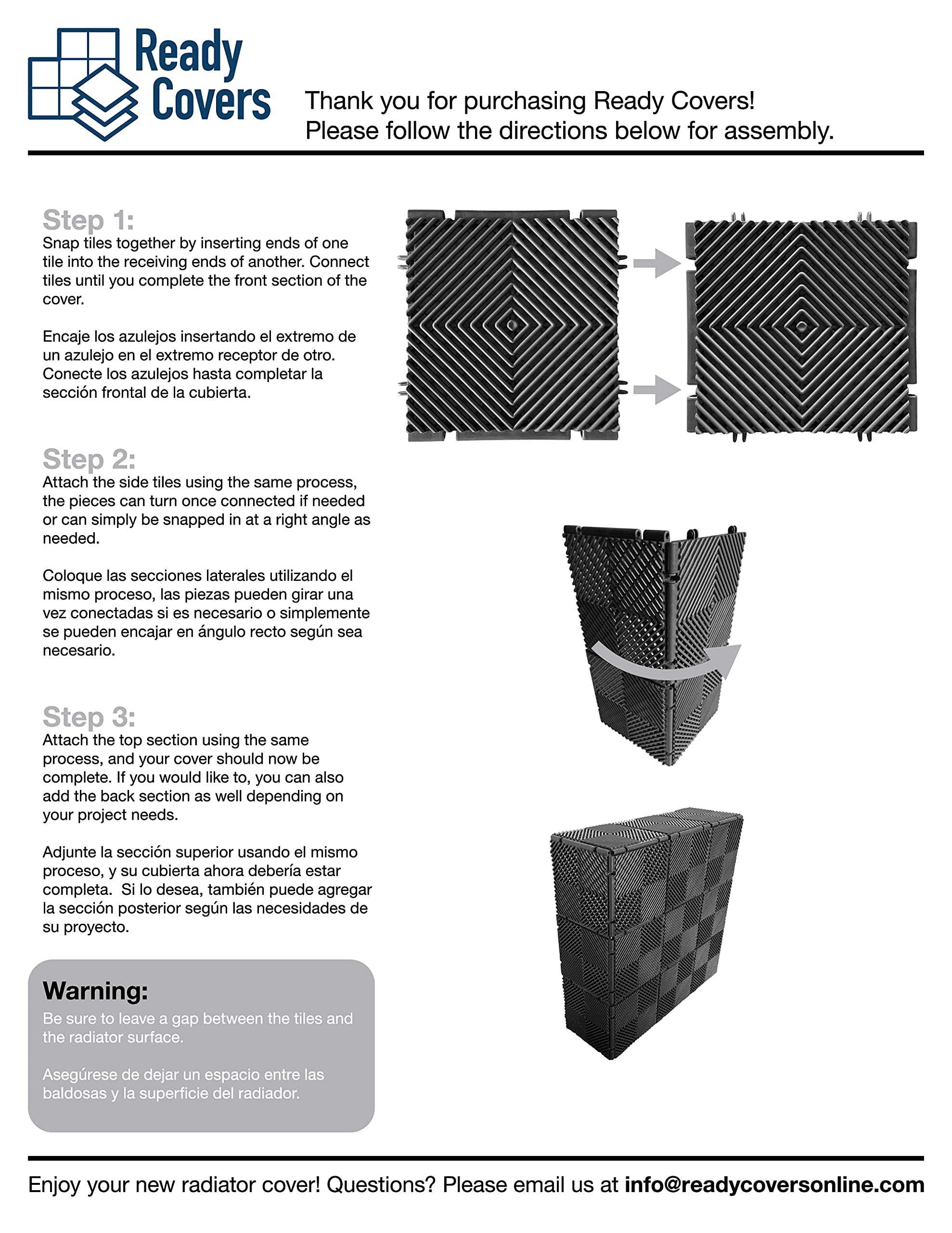 Ready Covers EZ Connect vented tiles stay cool to touch while allowing airflow.