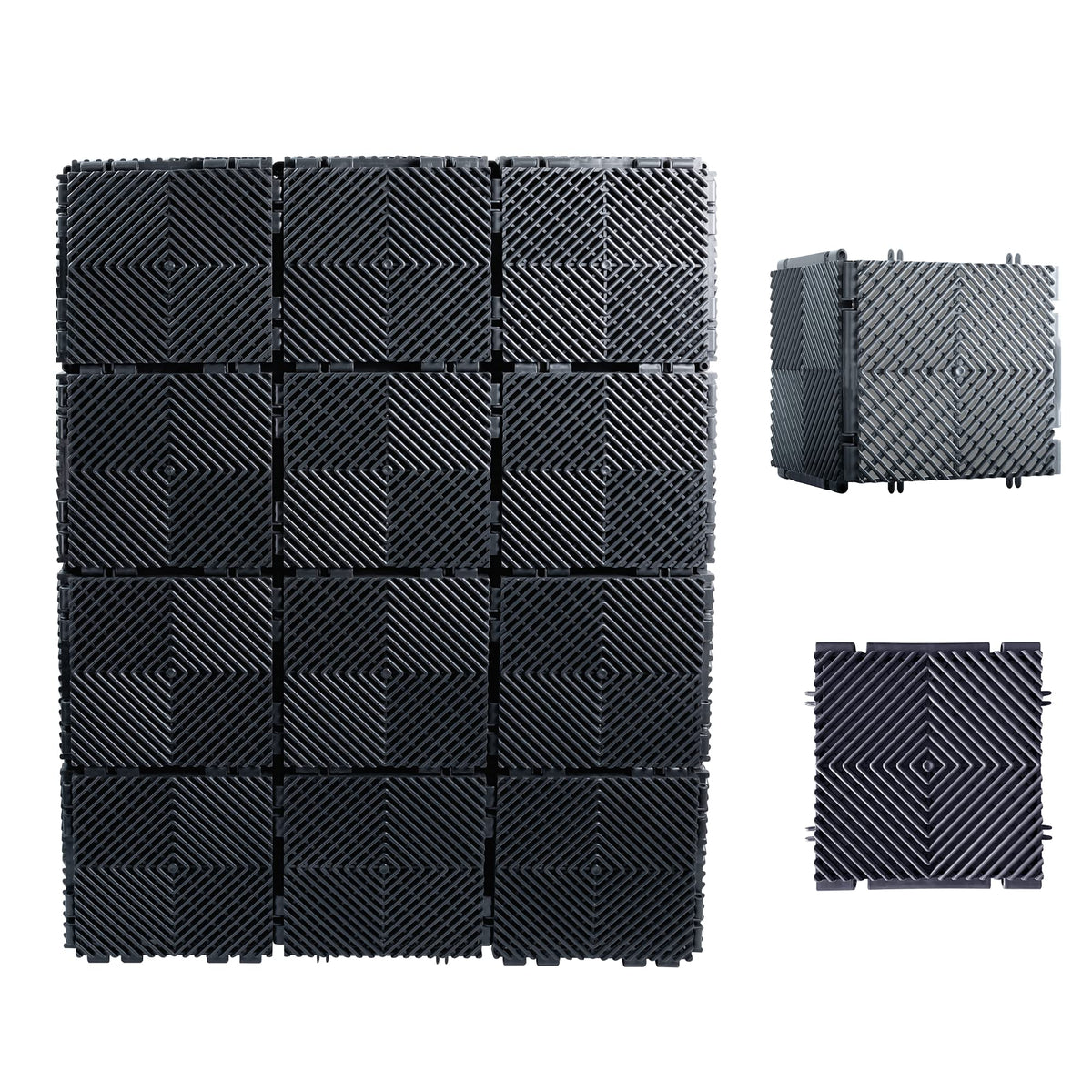 Ready Covers EZ Connect Tiles with snap pegs enable tool-free assembly.