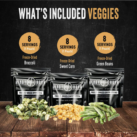 Ready Hour seven resealable pouches for portion control.