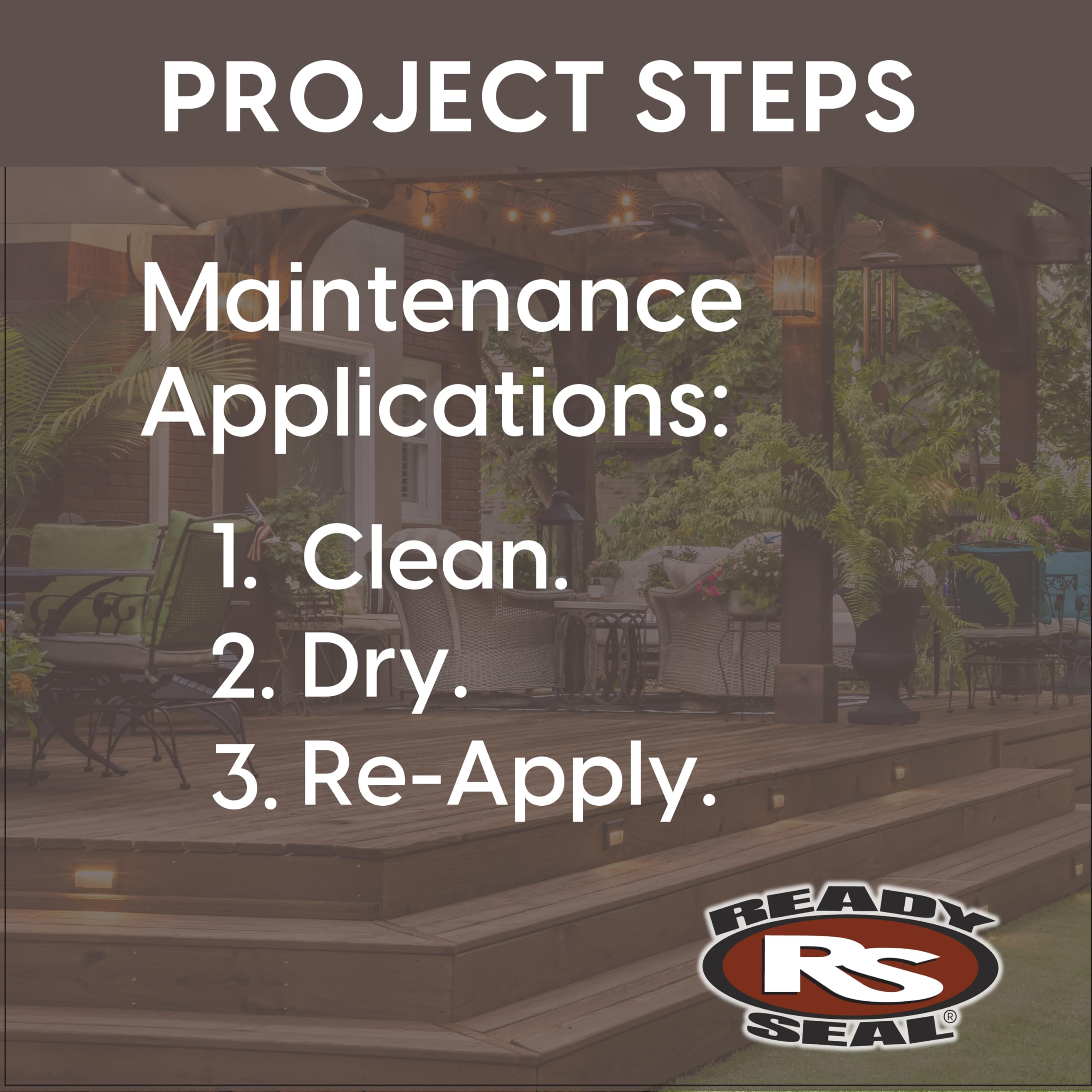 Mold and mildew protection with Ready Seal 105 Natural Light Oak exterior stain
