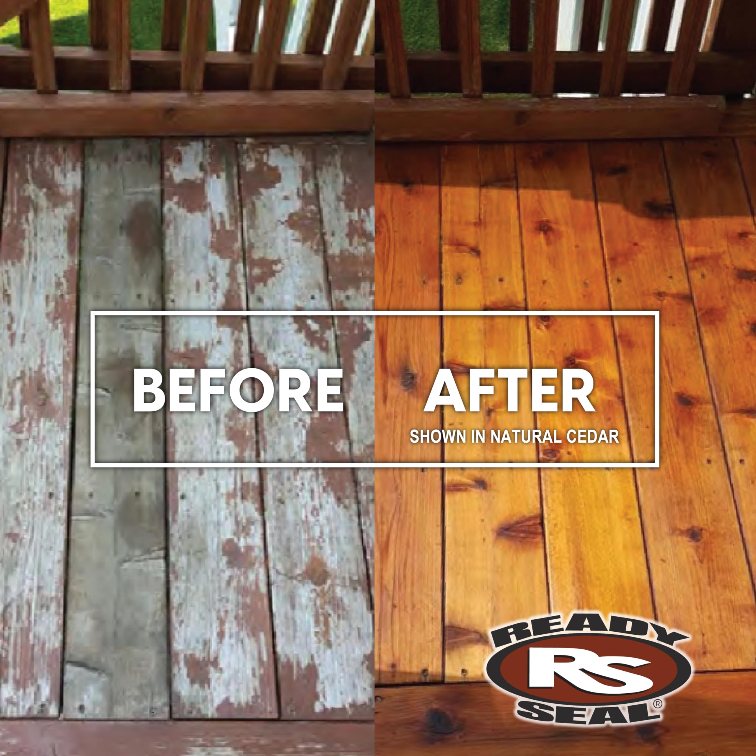 Wood grain remains visible after Ready Seal 105 Natural Light Oak