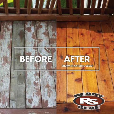 Wood grain remains visible after Ready Seal 105 Natural Light Oak