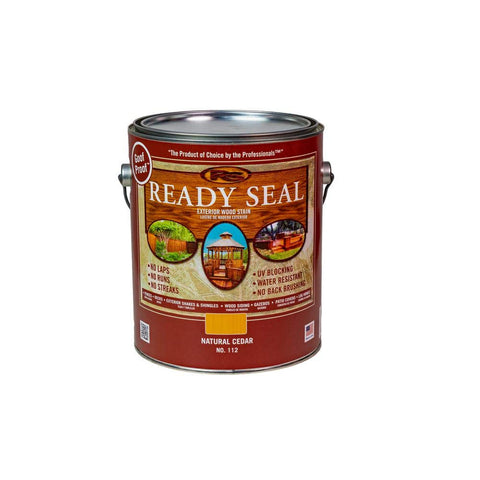 Ready Seal 1gal natural cedar exterior stain protects wood while preserving grain.
