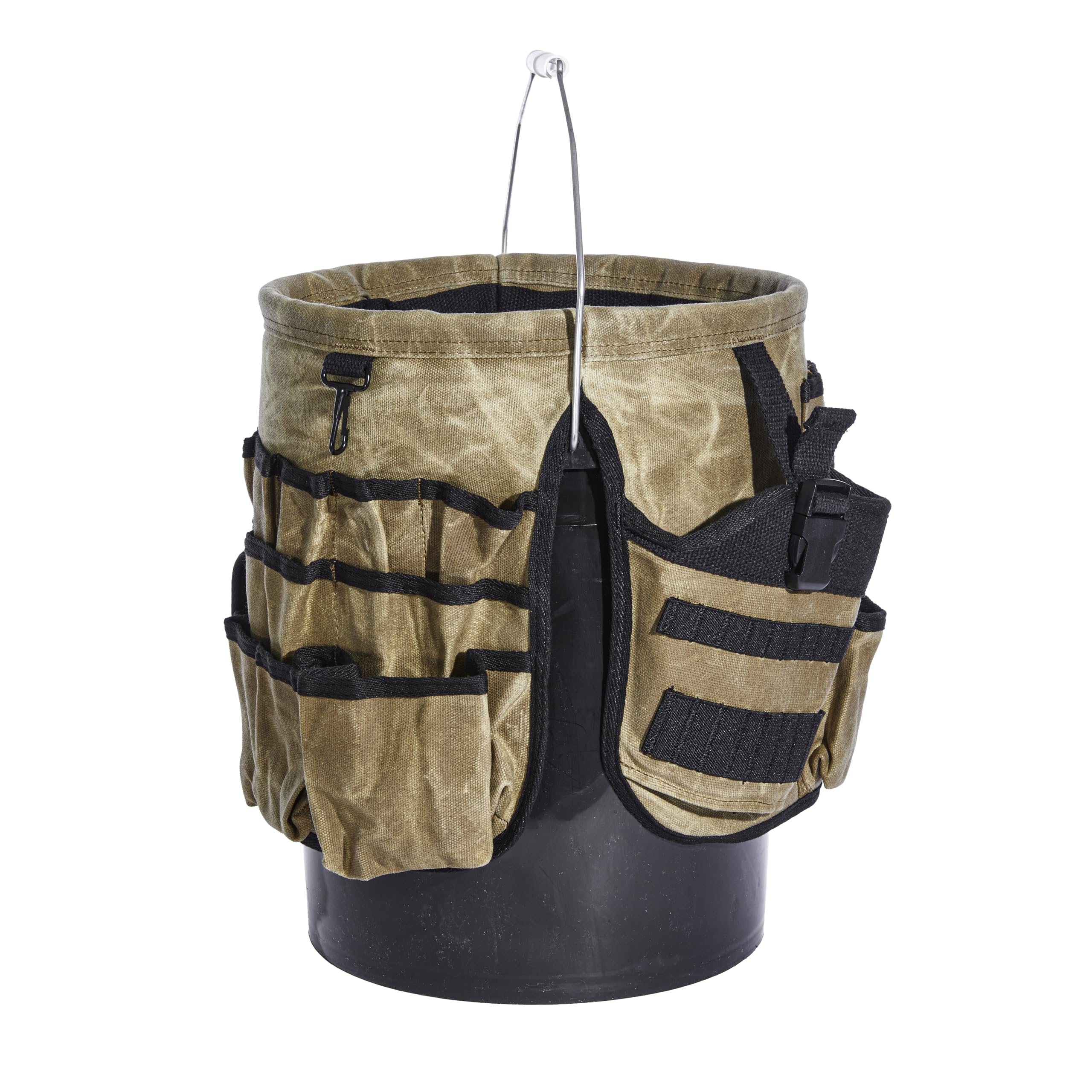 Readywares side-pocket layout demonstrates convenient tool access during job-site tasks.
