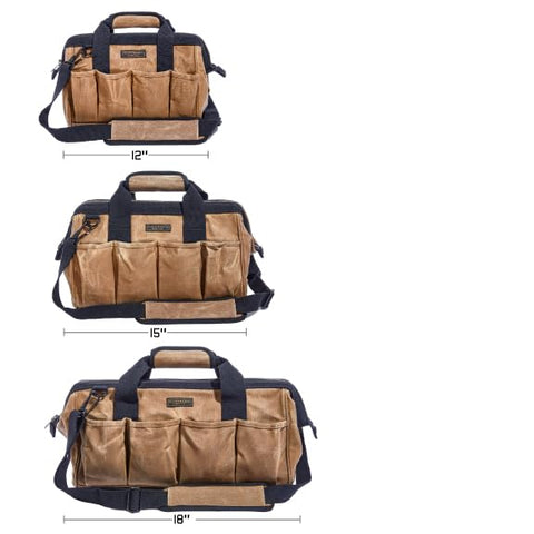 Readywares Tool Bag waxed canvas tan finish resisting weather on the go