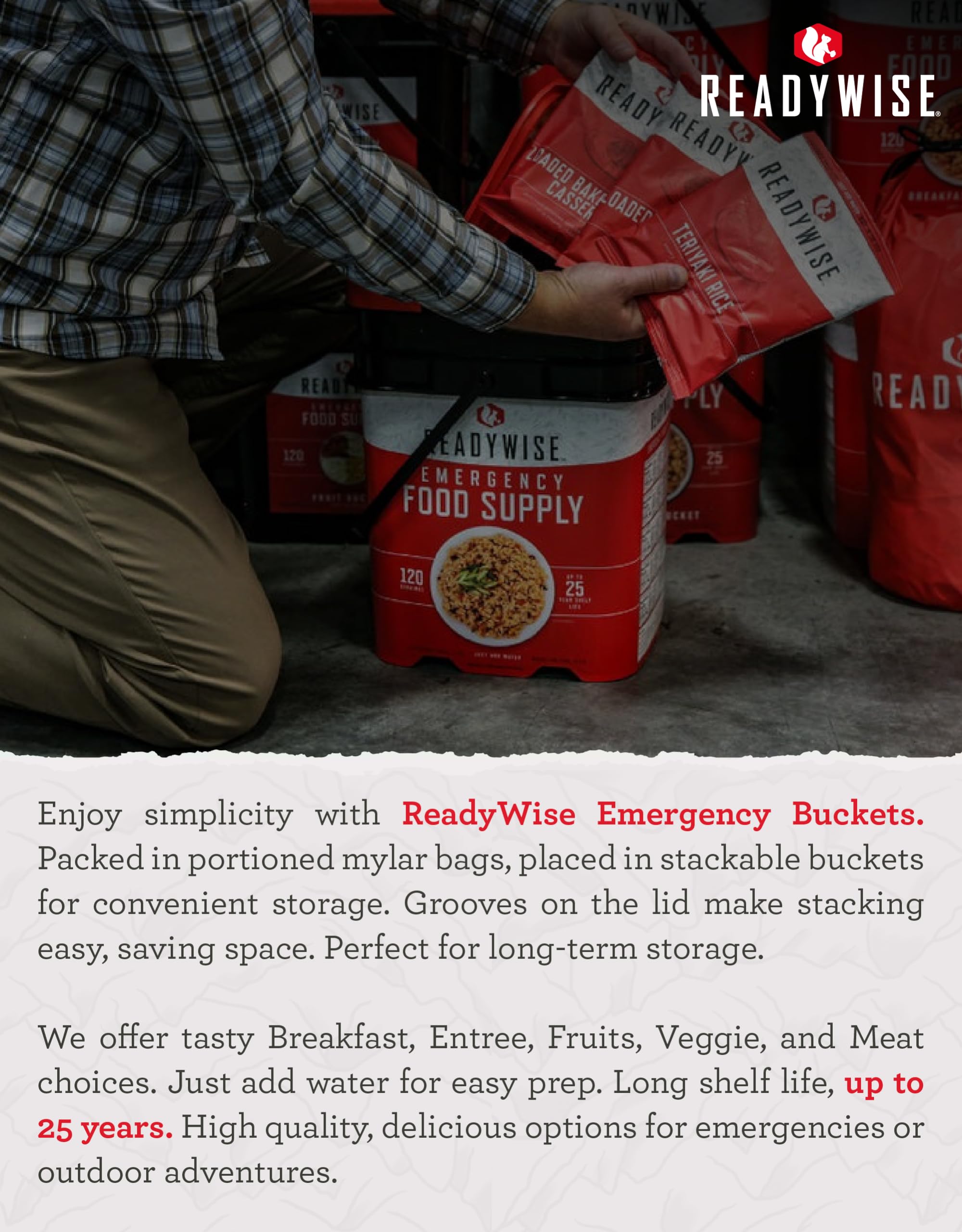 ReadyWise emergency kit in use for camping and disaster prep scenarios