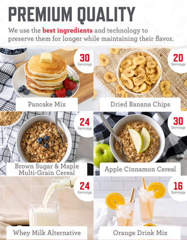 ReadyWise variety of breakfasts, entrées, and drinks adds versatile meal options.
