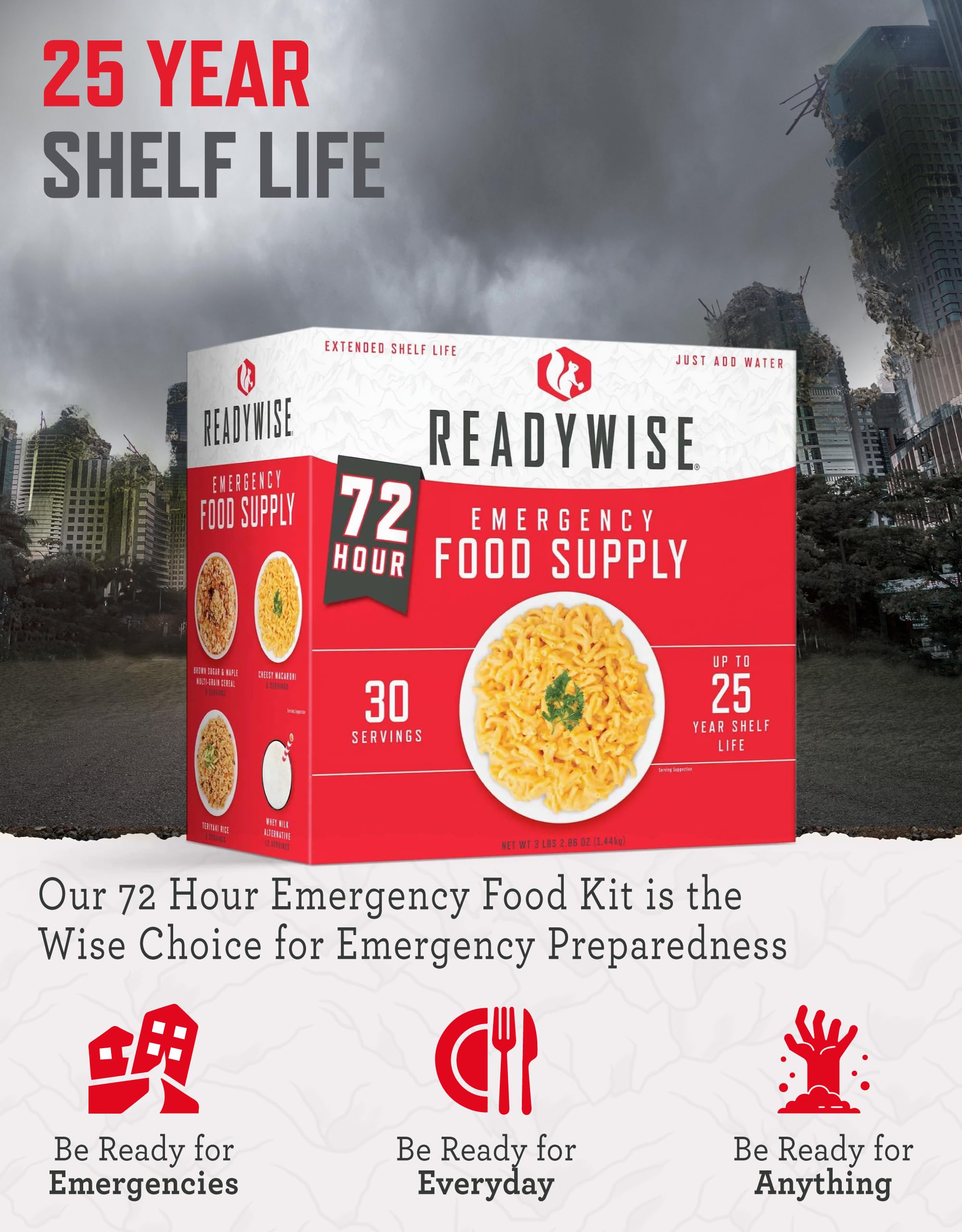 ReadyWise protein meals with whey milk alternative offering versatile emergency nutrition