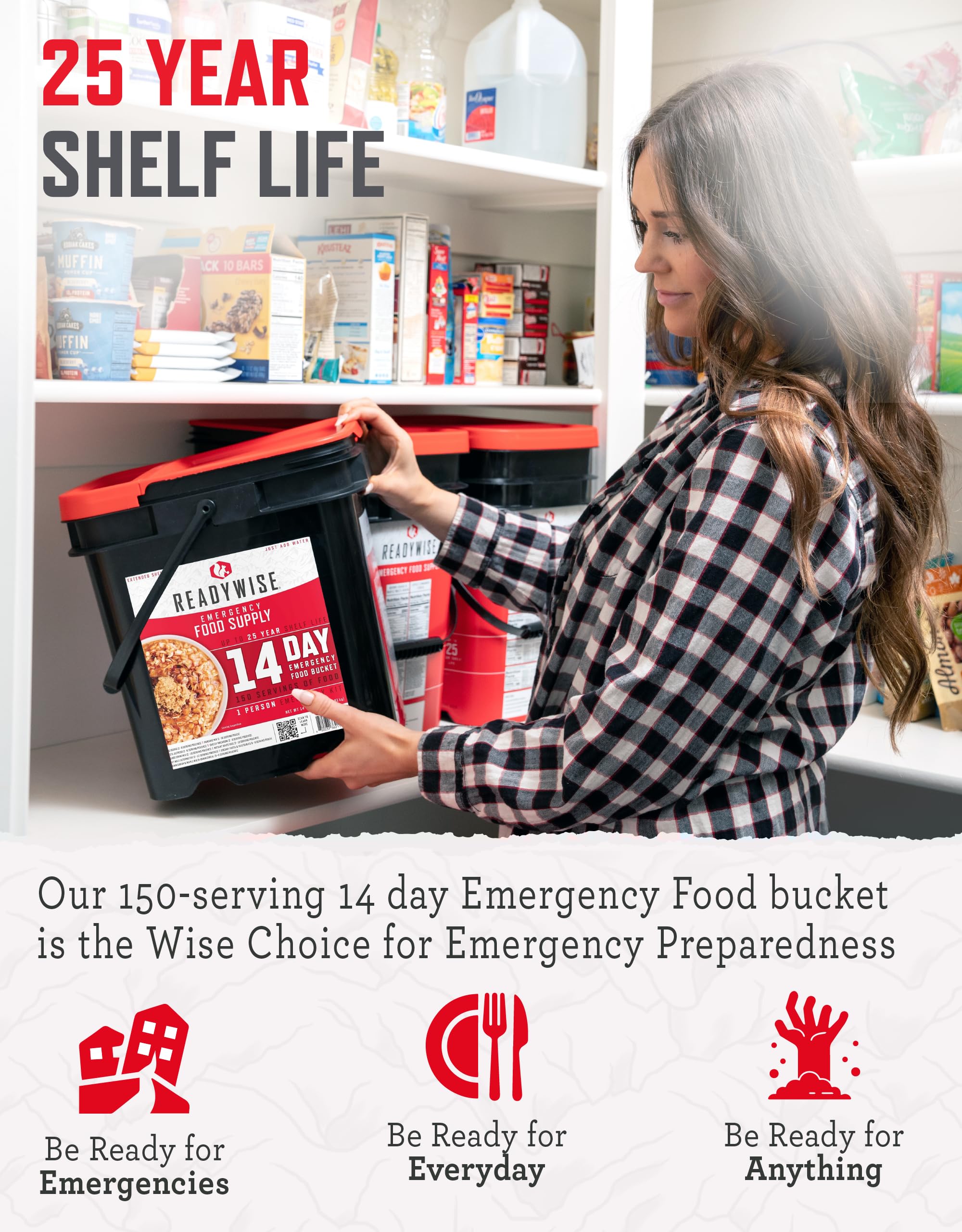ReadyWise stackable storage panel keeps the pantry organized and space-saving.