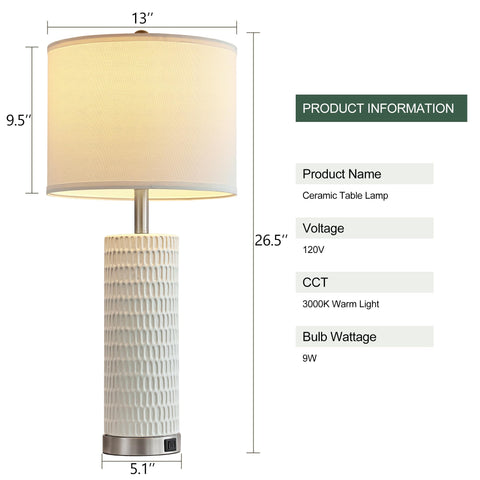 Reaketon lamps feature built-in dual USB ports for convenient device charging