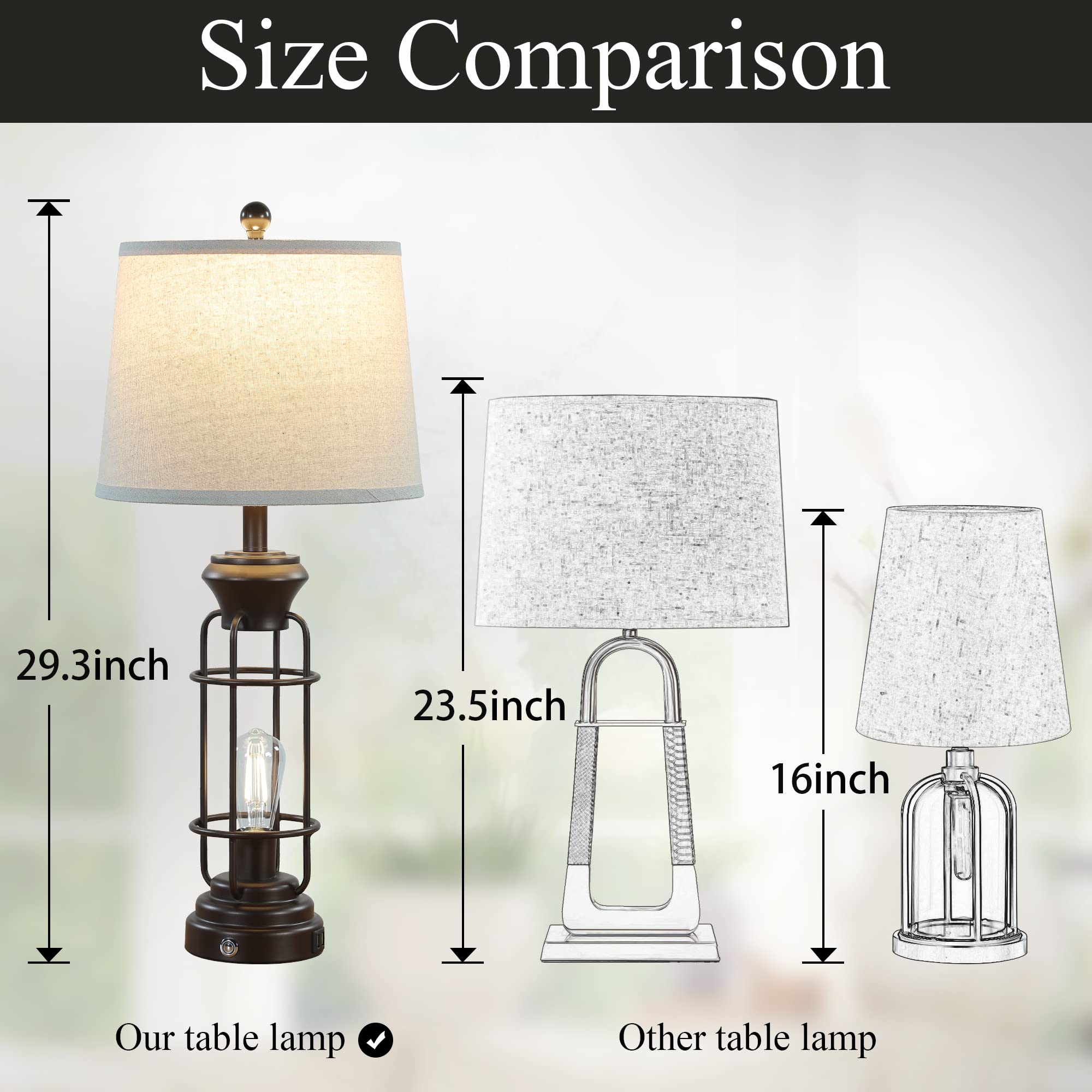 Reaketon included LED bulbs deliver flicker-free, energy-efficient illumination.