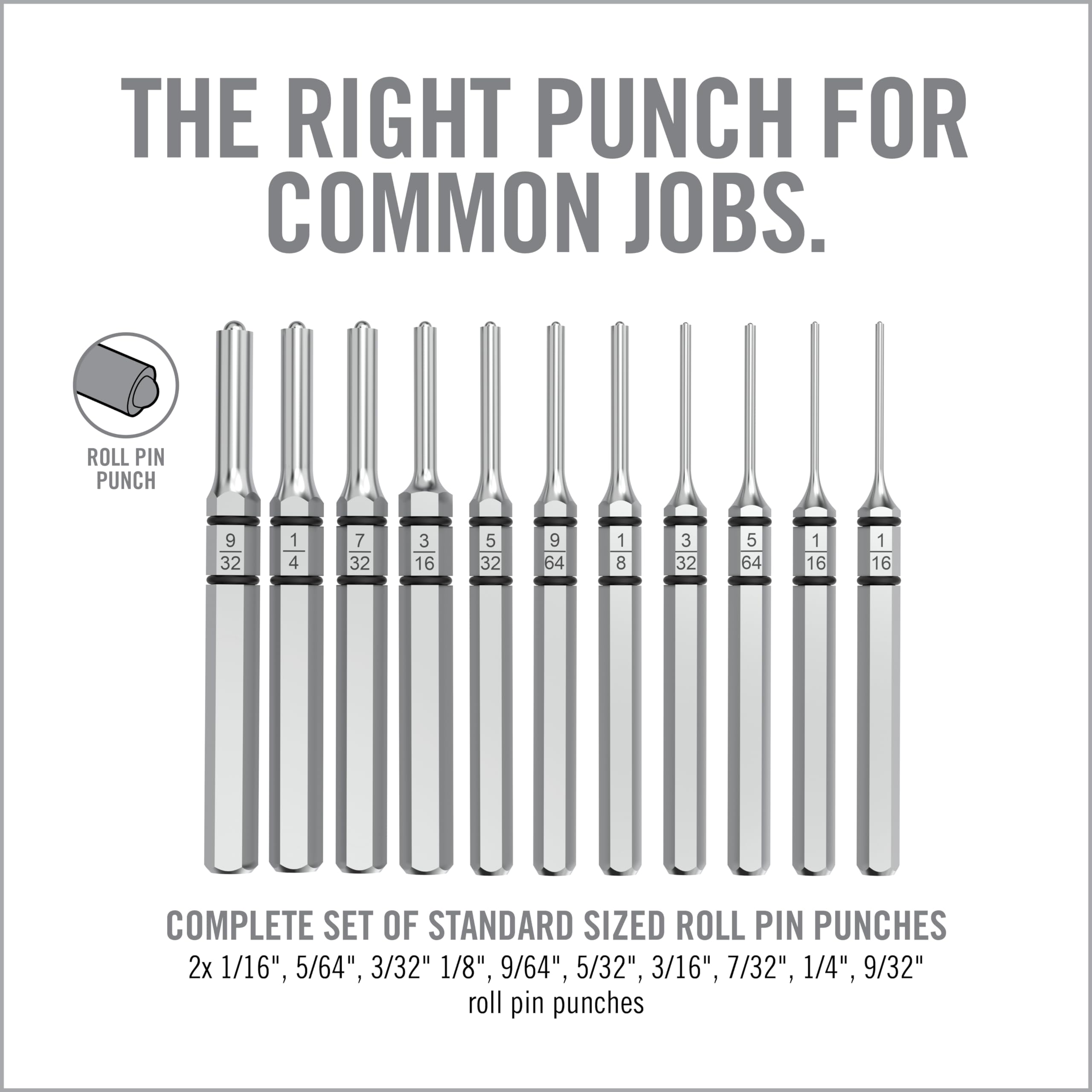 Real Avid Accu-Punch nickel-plated punches resist corrosion for long-lasting performance.