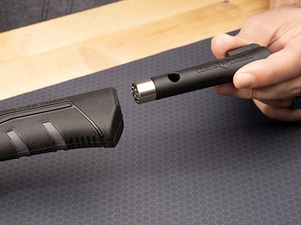 Real Avid Armorer's Master Hammer with rubber head absorbs impact to protect parts.