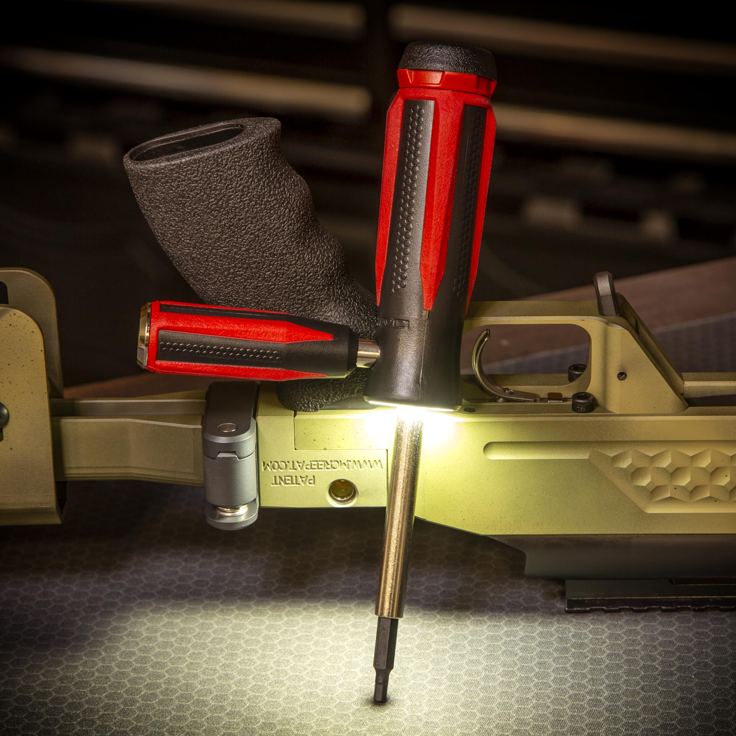 Real Avid Armorers Tool Kit magnetic bit driver keeps bits secure during work.