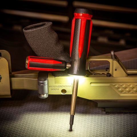 Real Avid Armorers Tool Kit magnetic bit driver keeps bits secure during work.
