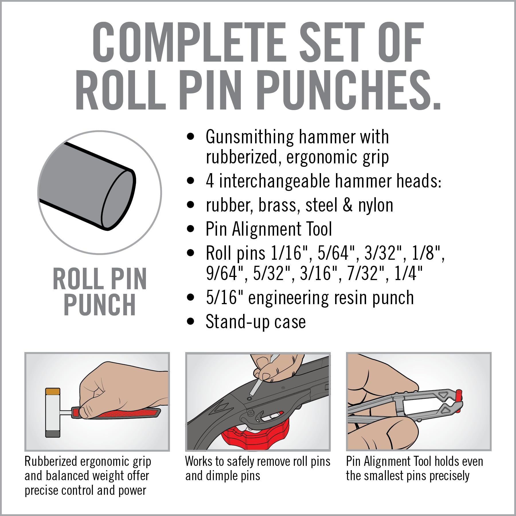 Real Avid engineering resin punch (5/16) for sturdy, non-marring driving