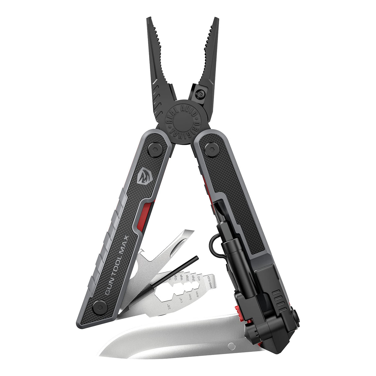 Real Avid Gun Tool Max knife ready for field tasks and quick cuts.