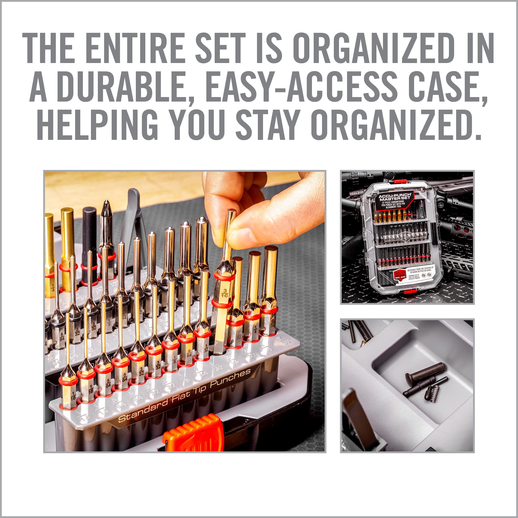 Real Avid packaged case keeps tools organized.