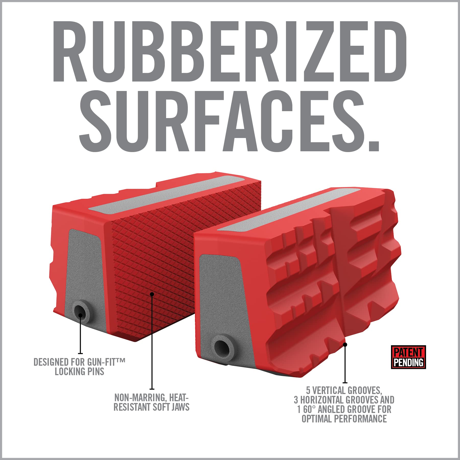 Real Avid Smart-Jaws thermoplastic rubber coating for firm grip without damage