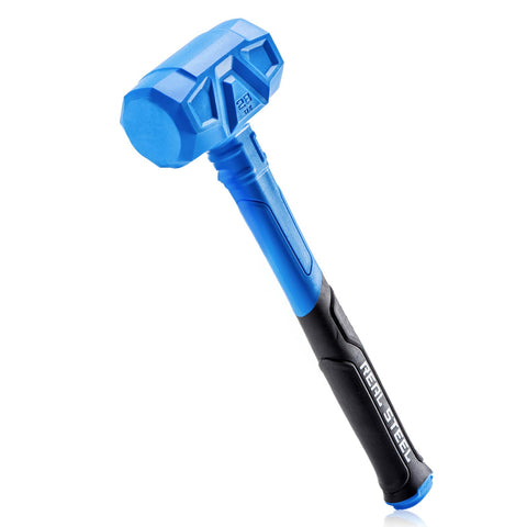 Real Steel Dead Blow Hammer 28 oz with steel shot-filled head for controlled, non-marring strikes.