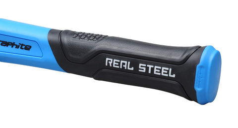 REAL STEEL Sledge Hammer rubber grip texture enhances secure handling.