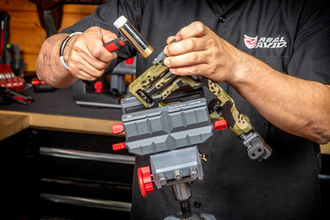 Real Avid Vise speed cam and locking lever simplify tweaks.