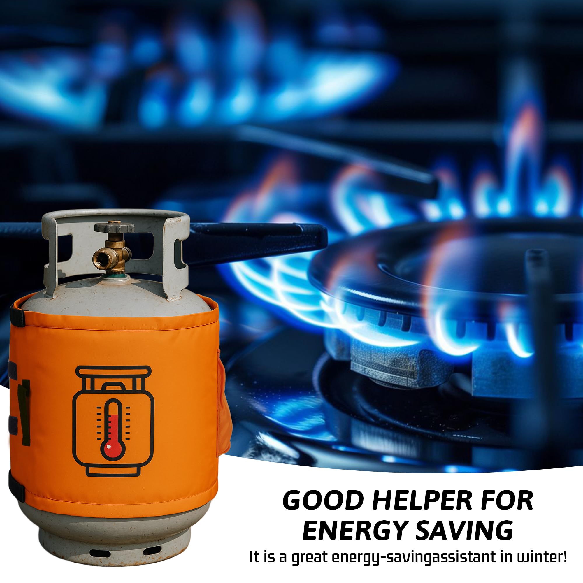 REALDOOGYMX propane tank heater blanket fits 5-40lb cylinders for versatile camping and grilling