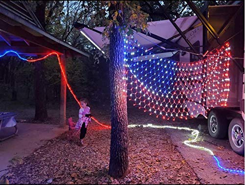 Realization American flag lights indoor outdoor versatility for homes and events.
