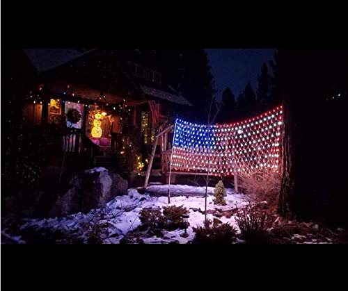 Realization Memorial Day flag lights for tribute displays.