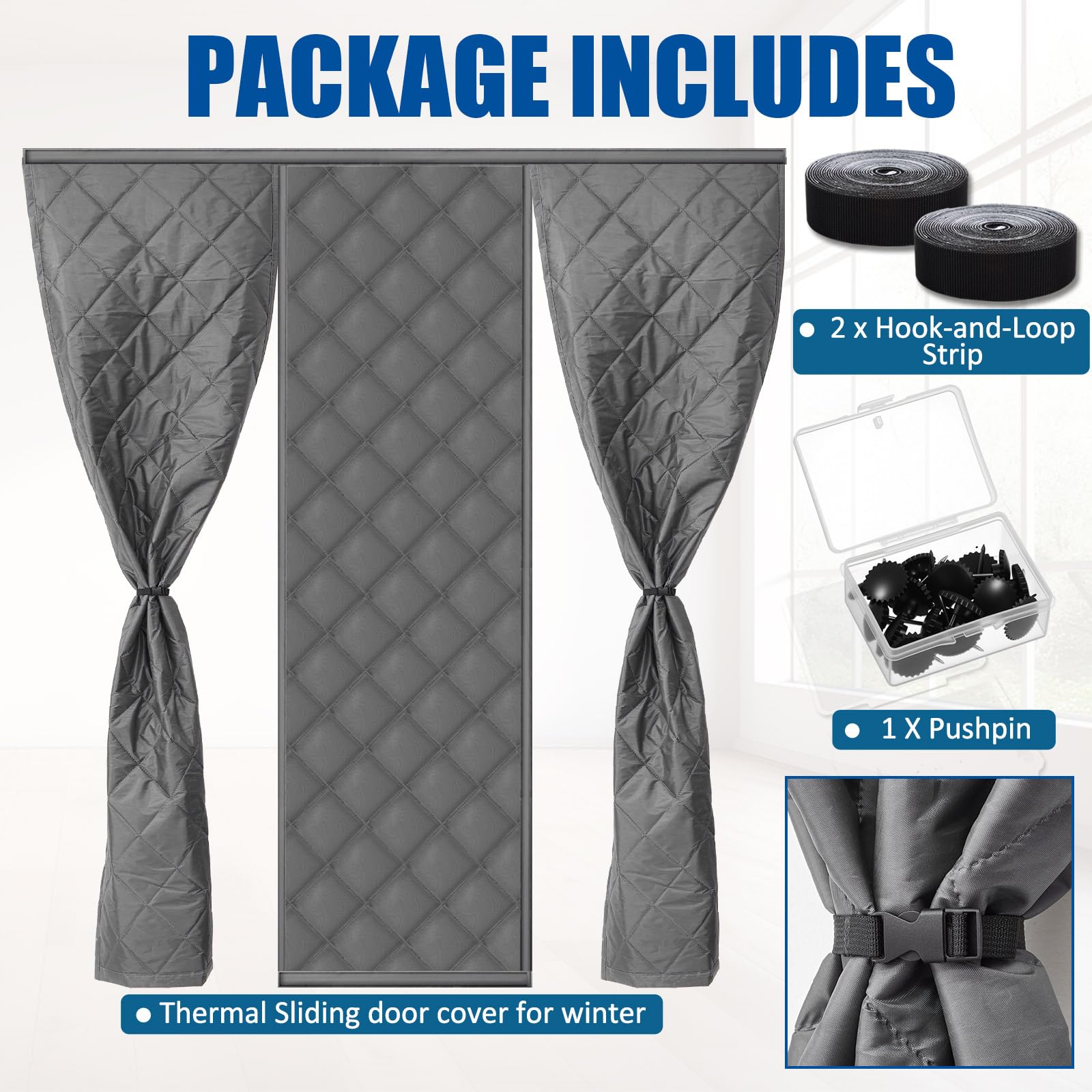 Reallnaive bottom-weighted-rod keeps curtain stable and wind-resistant.