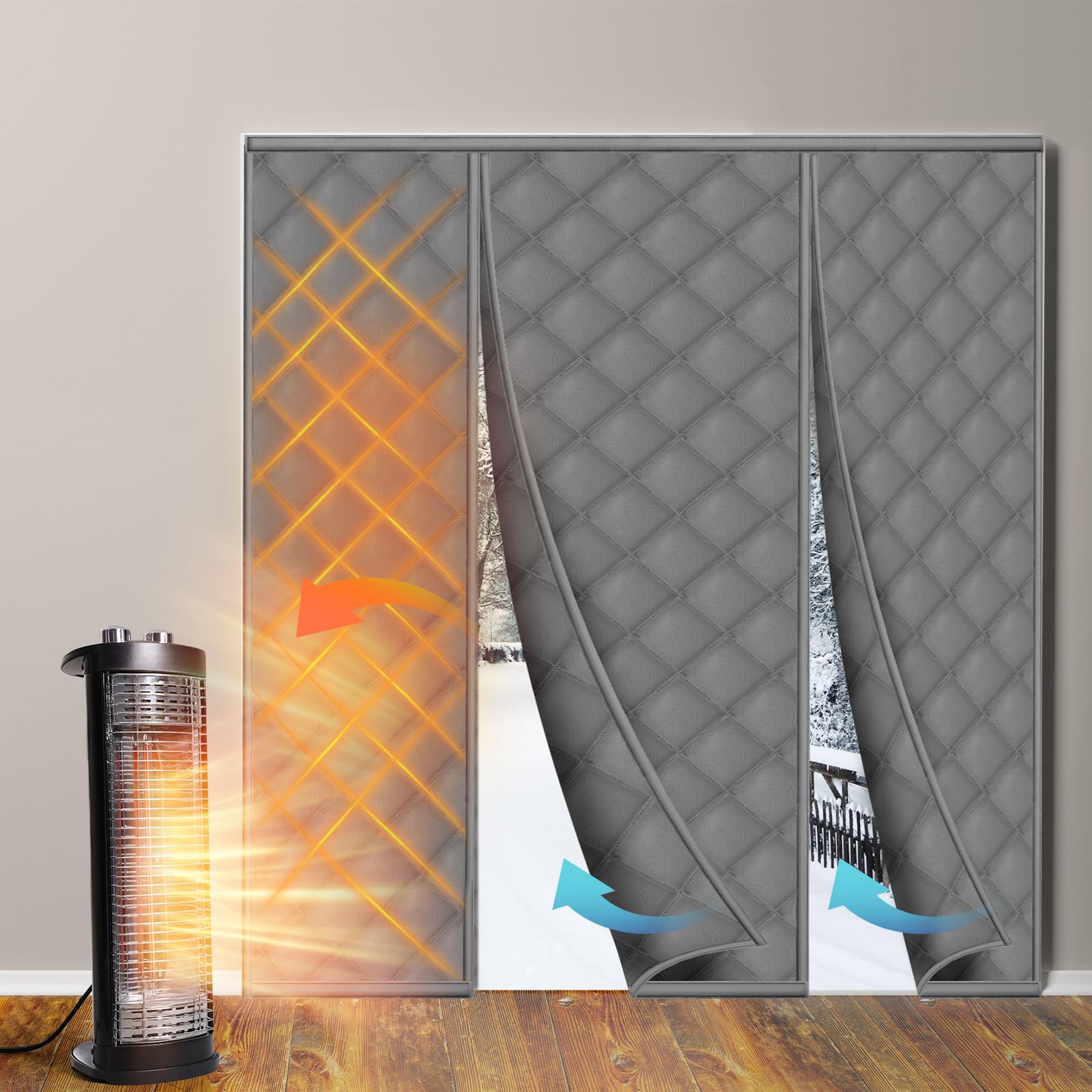 Reallnaive magnetic-closure curtain demonstrates quick magnet seal for hands-free passage.