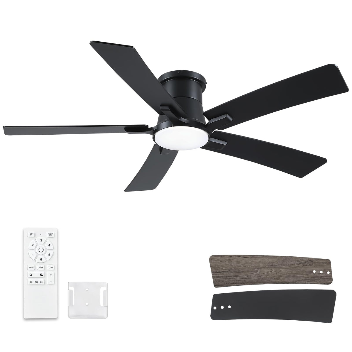 Realmate 52in ceiling fan with remote and lights for stylish living spaces.