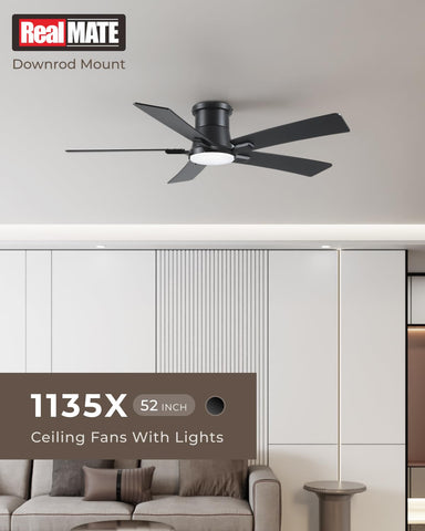 Realmate five dual-color blades enhance decor versatility.