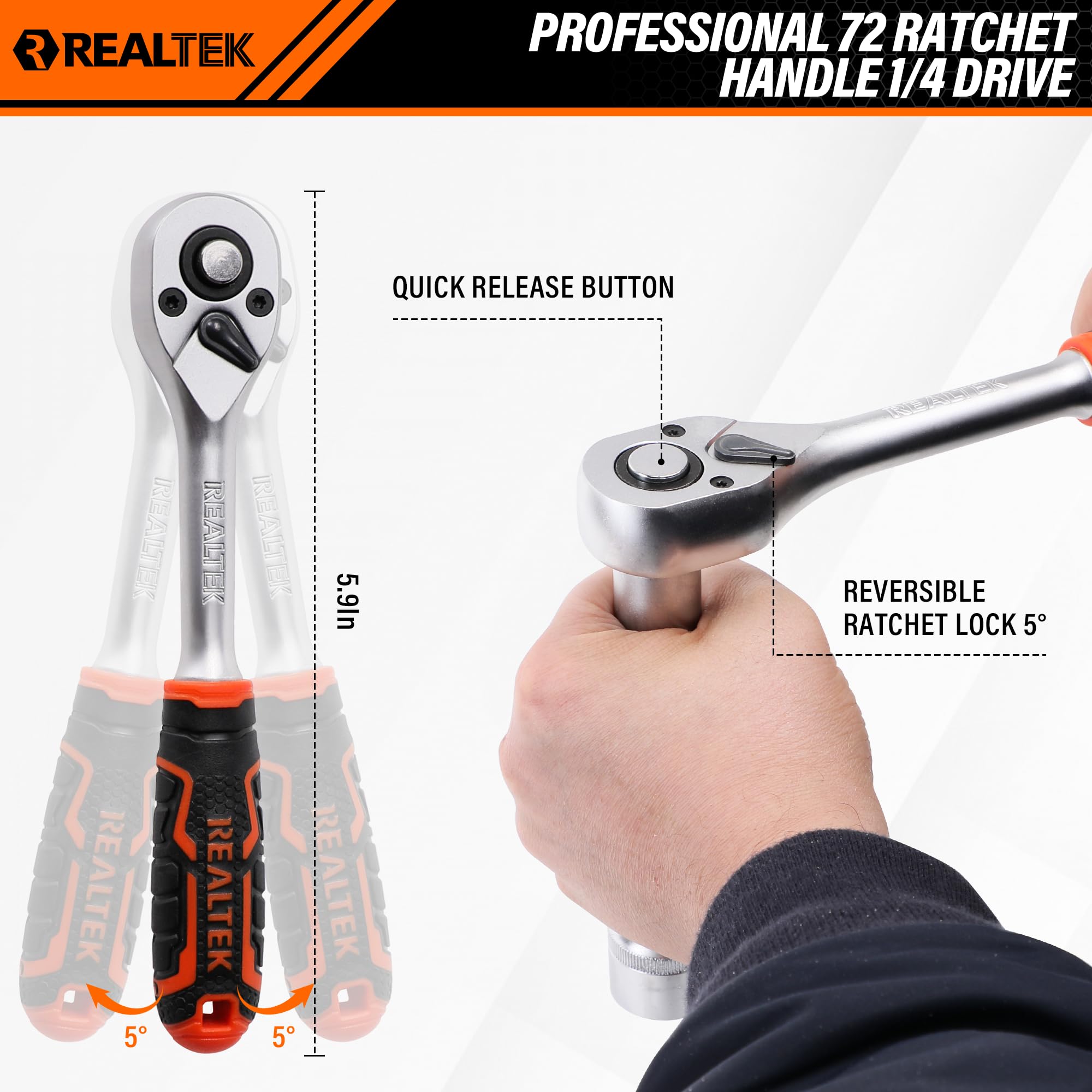 REALTEK portable case keeps tools organized during on-site work.