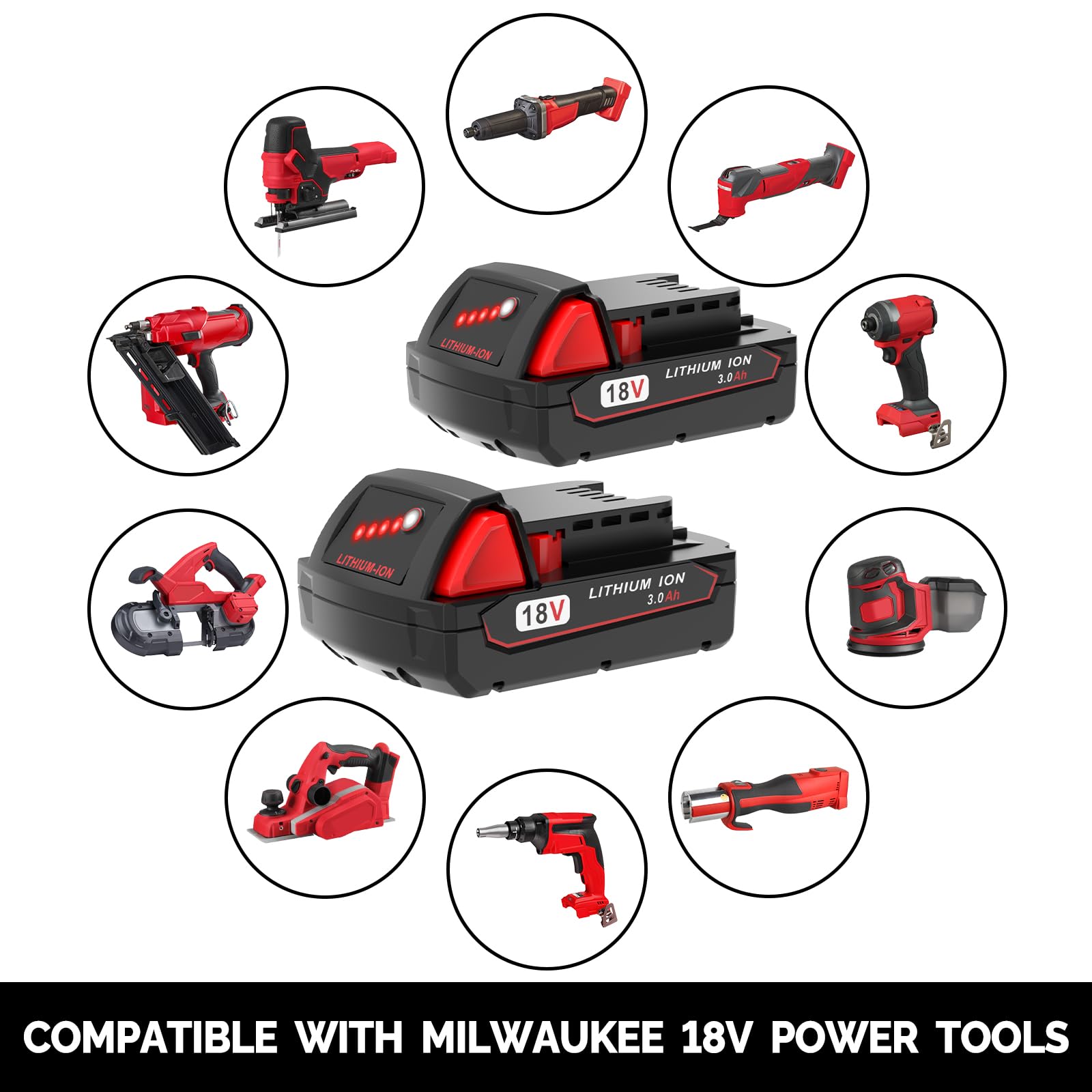 rebicacate m18 battery compatibility overview emphasizing versatile tool support